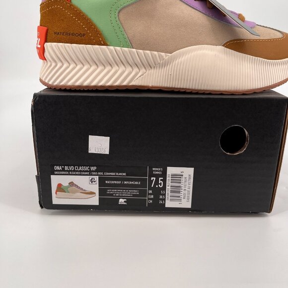 Sorel Ona BLVD Classic Size 7.5 Waterproof Multicolor Leather Suede Sneakers - Picture 14 of 15